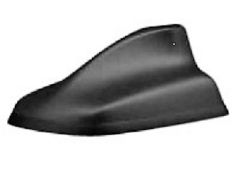 Schwarze Auto-Dachantenne in Haifischflossenform.