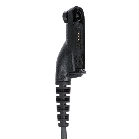 Black magnetic charging port with coiled cable.