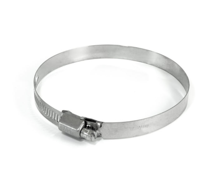 Metal hose clamp for securing hoses.