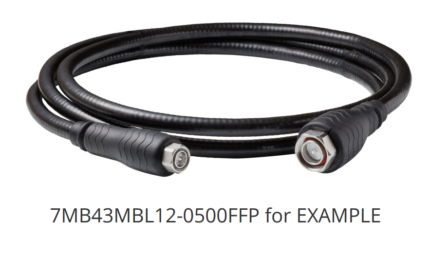 RFS_Jumper-L12_01.png Black coaxial cable with metal connectors on both ends.