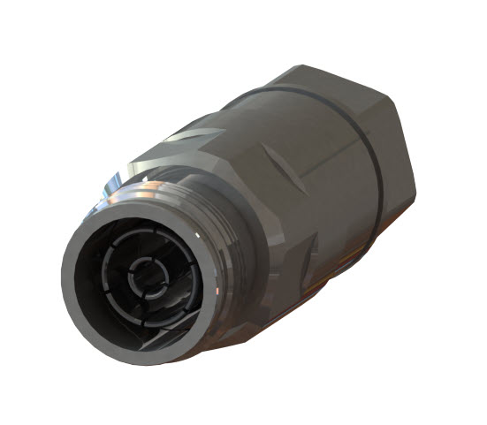 7000-00753388_rfs_01.jpg Metallsteckverbinder mit Schraubgewinde und sechseckigem Profil.