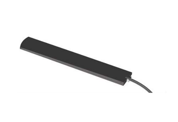 Black rectangular LED light with cable connection on the right.