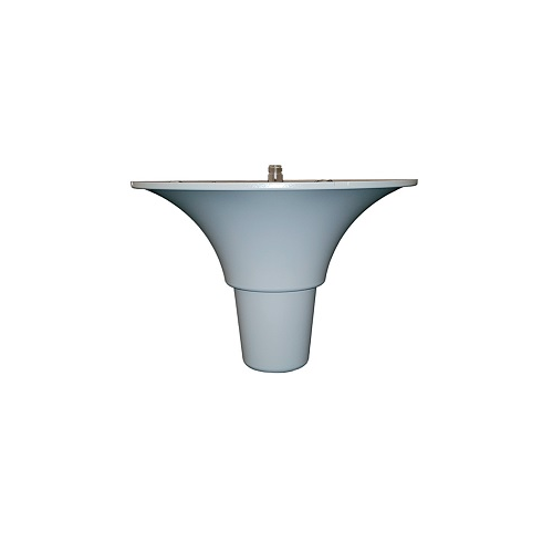Gray inverted funnel shape with a mountable connector on top.