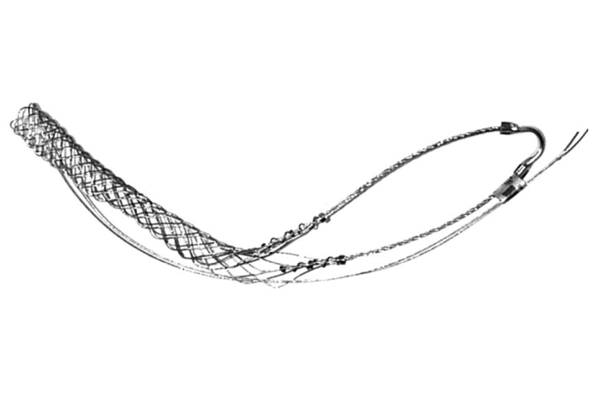 Herzstent mit dünnem Drahtgeflecht und gebogenem Metallhaken