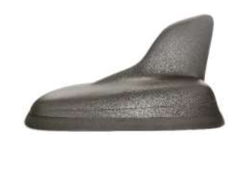 Gray shark fin-shaped car antenna