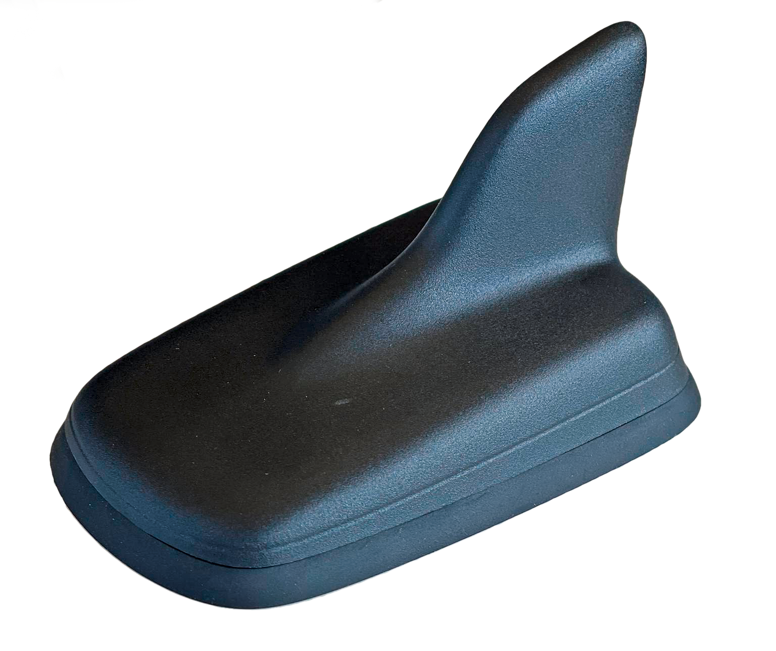 Black shark fin antenna used for cars to transmit signals.
