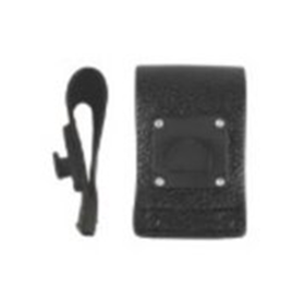Schwarzes Halfter neben schwarzem Gürtelclip
