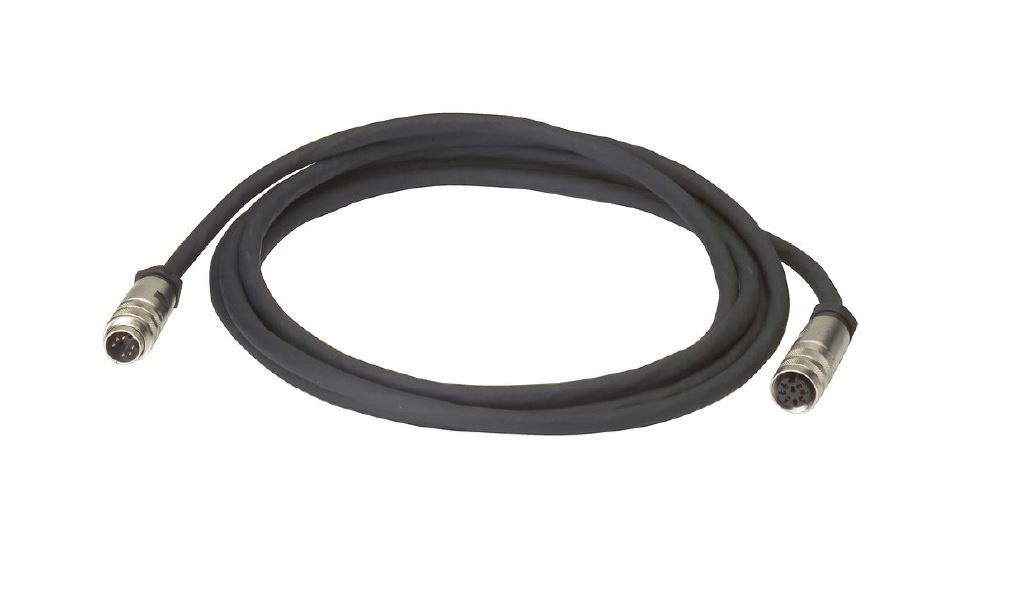 Black cable with two metal connectors at the ends.