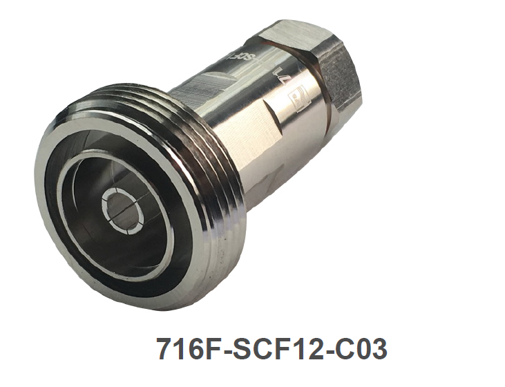 Metalladapter, zylindrische Form, mit Gewinde und Markierung 716F-SCF12-C03.