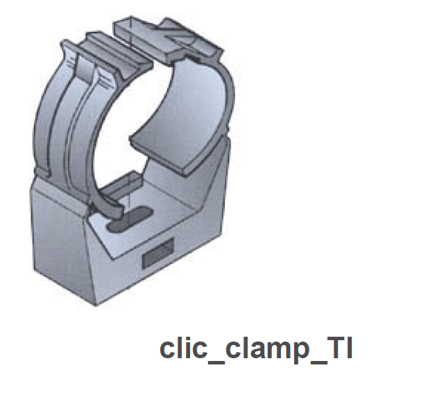 7000-00615500_rfs_01.png Gray plastic clamp with cylindrical opening.