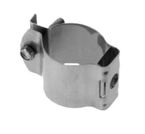 7000-00617000_rfs_01.png Metal pipe clamp with screw, cylindrical shape, industrial use