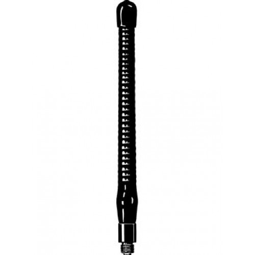 Black rod antenna with screw thread at the base.