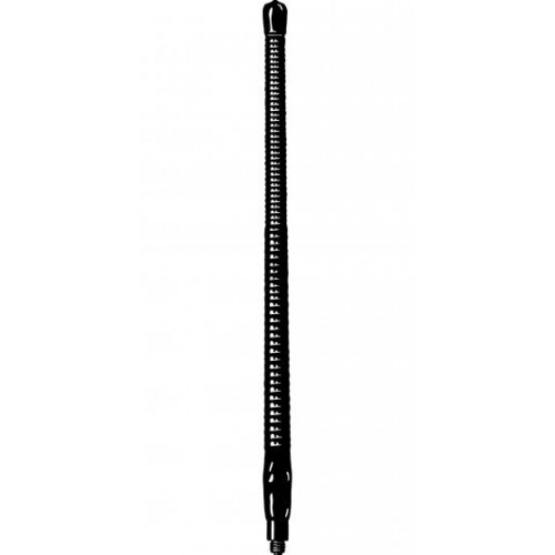 Black car antenna with spiral structure and threaded connection