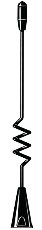 Black whisk with spiral wire handle