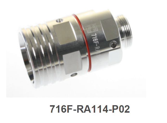 7000-00607300_rfs_01.png Metal adapter, cylindrical, with threaded ends and red sealing ring.