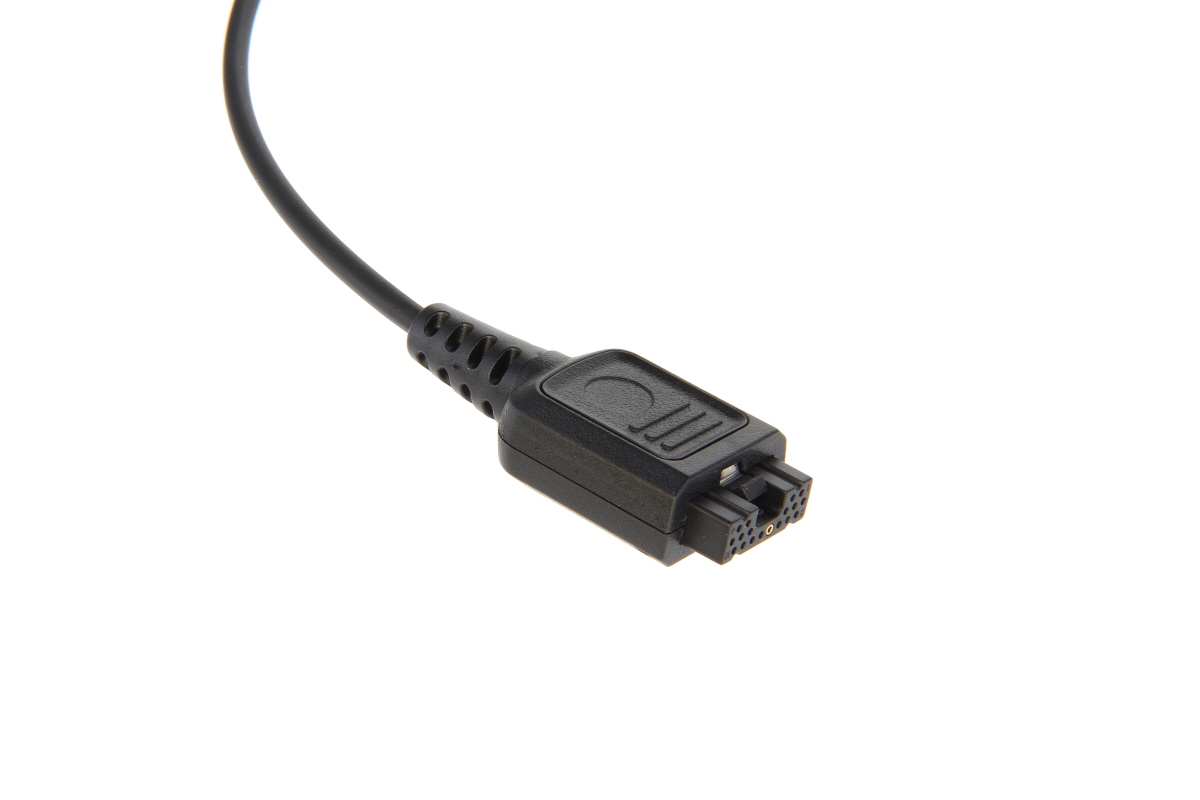 Black IT-Nex cable plug with connector, rectangular shape.
