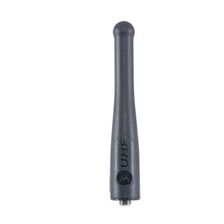 Short black UHF antenna with screw thread