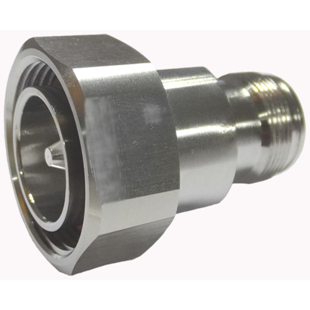 Metal adapter with threaded and smooth surface.