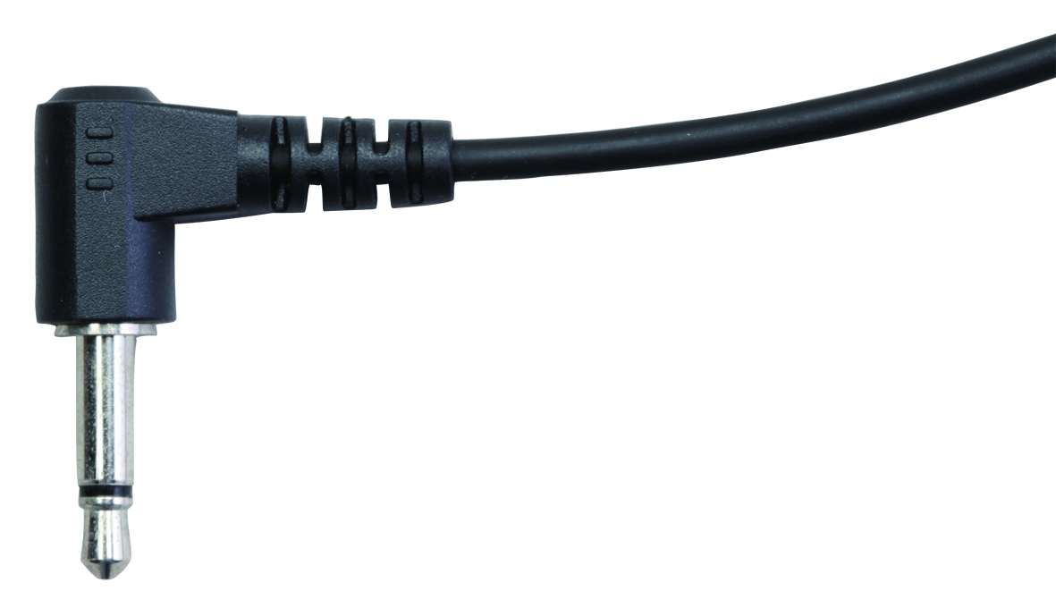 Winkel-Klinkenstecker mit Kabel.