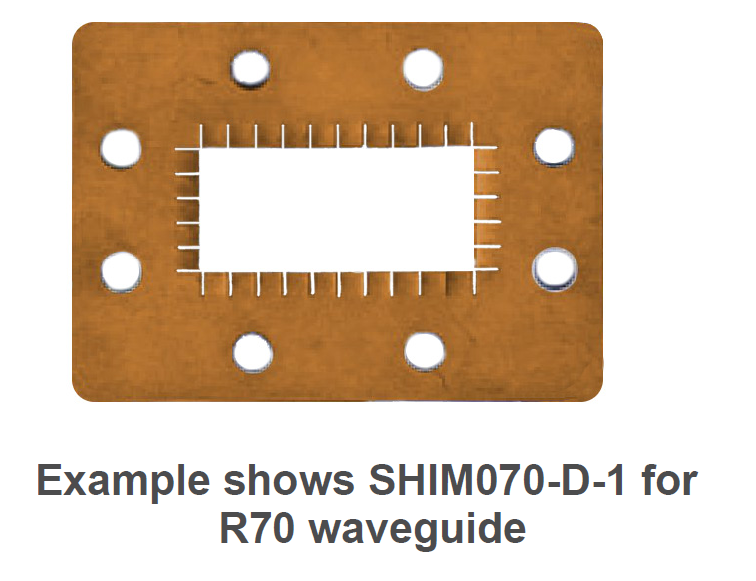 7000-00660500_rfs_01.png Braune Metallplatte für SHIM070-D-1 R70-Wellenleiter mit rechteckiger Öffnung