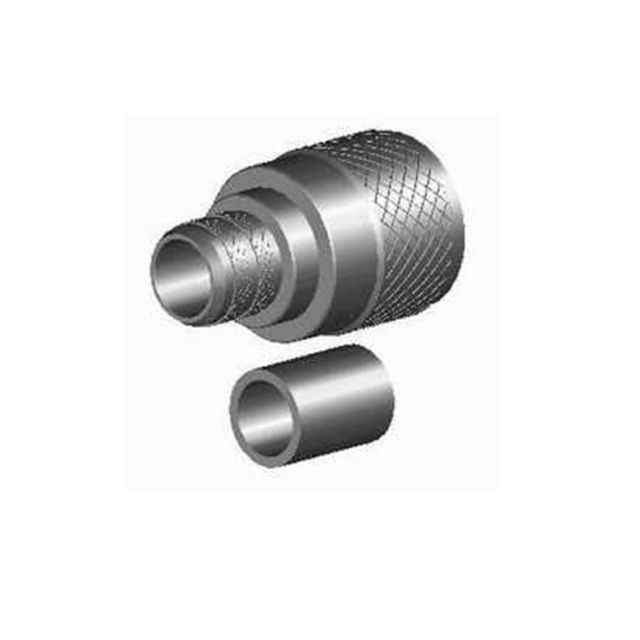 Metal nozzle with separate cylindrical attachment.
