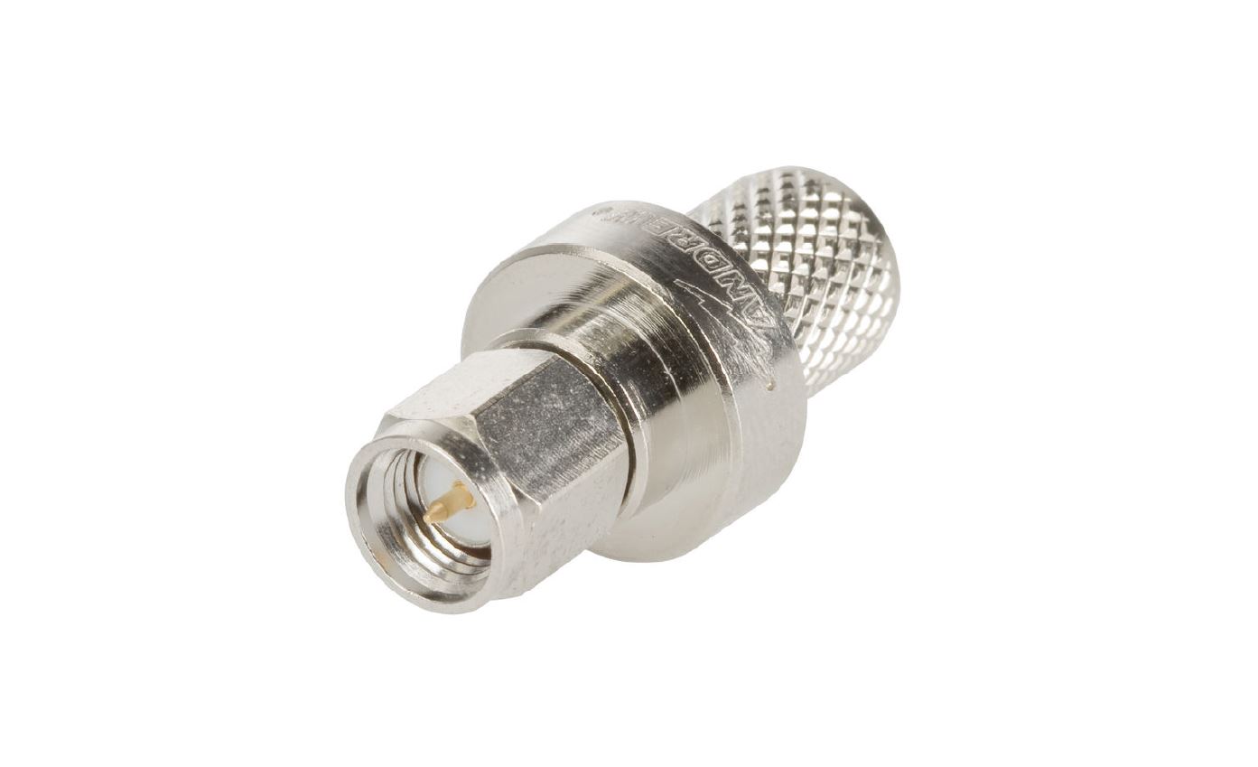 Metall-Adapter mit zwei unterschiedlichen Steckverbindern.