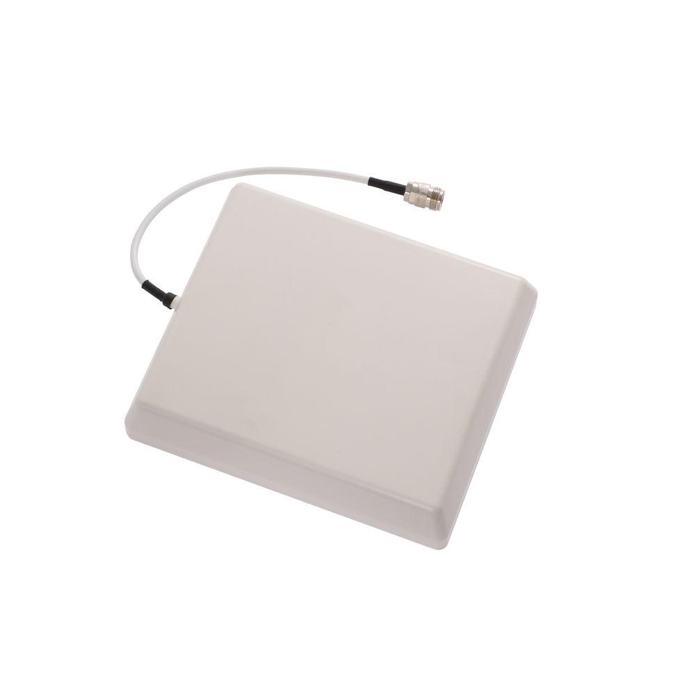 Wandantenne mit Kabel und Anschlussstecker, rechteckige Form.
