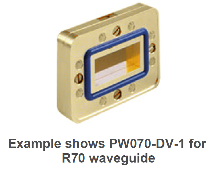Rectangular waveguide adapter PW070-DV-1 for R70.