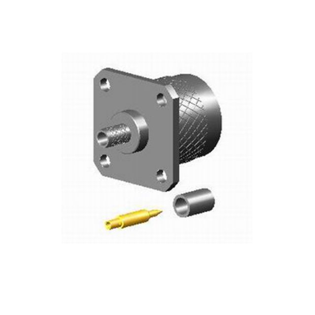 Elektrischer Stecker mit Buchse und Kontaktstift.