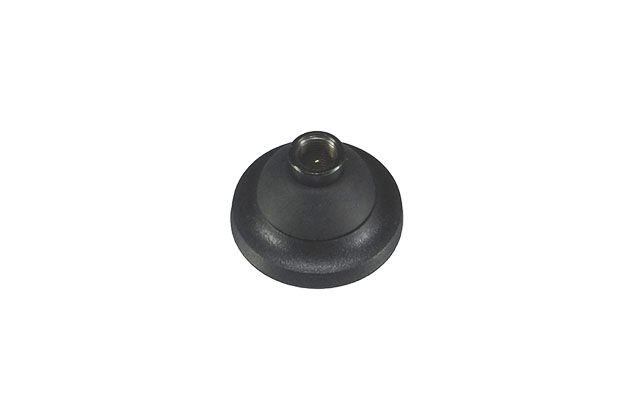 Schwarze Gummifüße mit Metalleinsatz