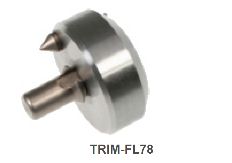 7000-00666400_rfs_01.png Zylinderförmiges Metallteil mit zwei konischen Spitzen.