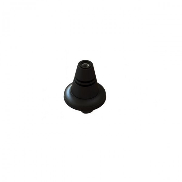 Schwarze Möbelgleitkappe in konischer Form