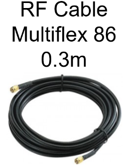 Koaxialkabel RF Multiflex 86, Länge 0,3 Meter.