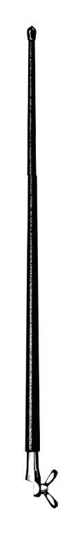 Schwarze Autoantennenverlängerung mit metallischem Basisclip.