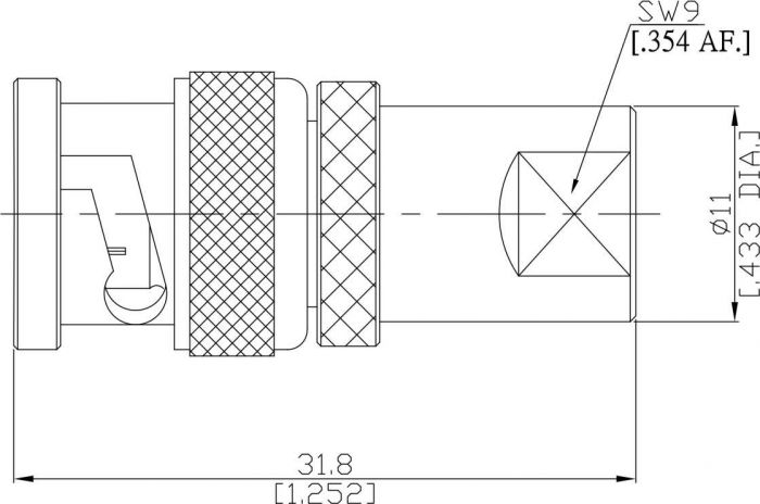 Technische Zeichnung eines mechanischen Bauteils mit Maßen und Anmerkungen.