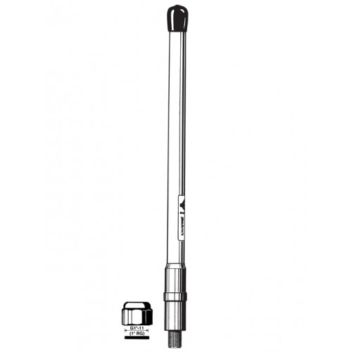 7000-00509600_pro_01.jpg Vertikale Funkantenne mit abnehmbarer Spitze und Gewindeende.