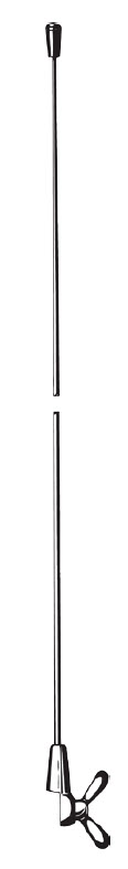 Langer Metallstift mit Clip am Ende.