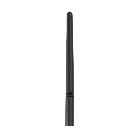 Black rubber antenna extension with ribbed section.