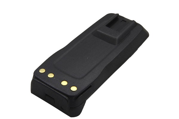 Schwarze Batterie mit vier goldenen Kontakten