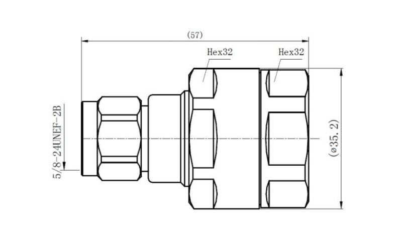 7000_00753891_HS_01.jpg Technische Zeichnung eines Steckverbinders mit Hex- und Maßangaben.