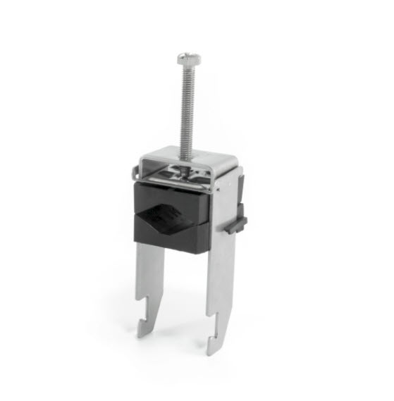 7000-00752328_fim_01.jpg Metal clamp with screw and black rubber casing.