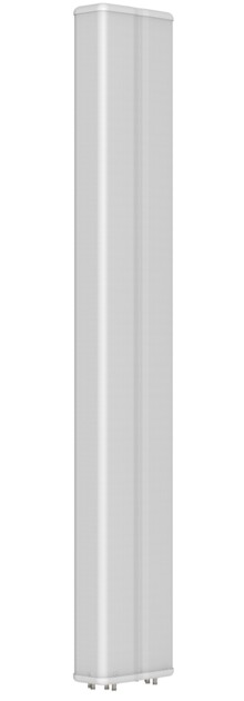 Tall, narrow white speaker with a rectangular shape.