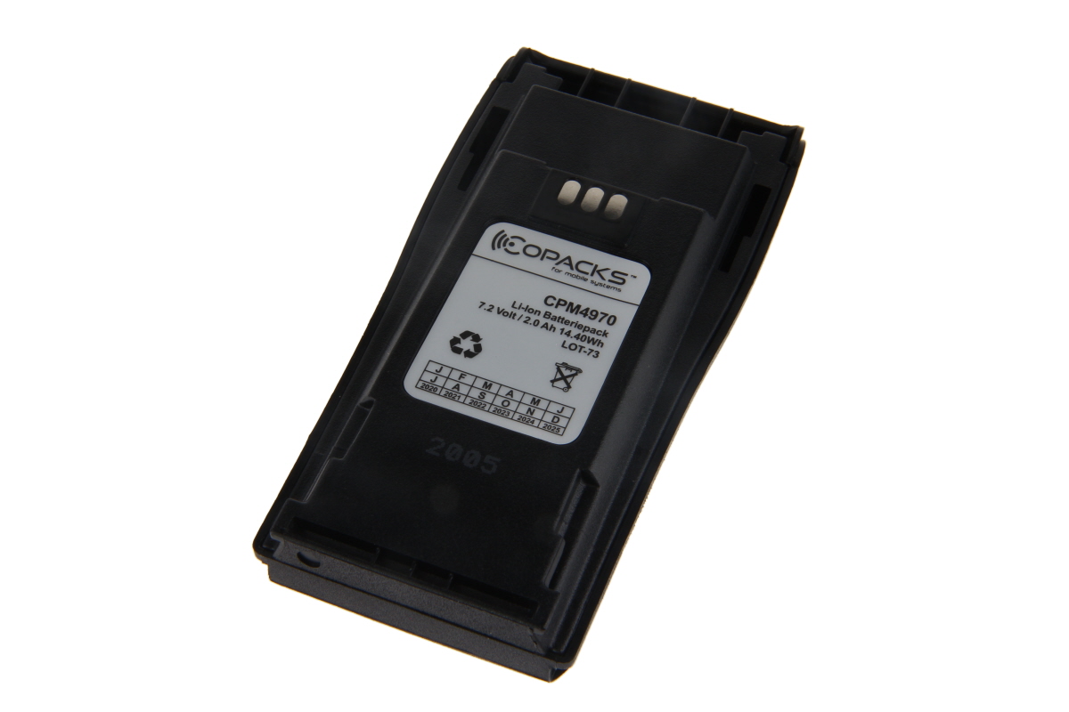 7000-00752427_cop_01.jpg Black Li-Ion battery 7.2V 2.0Ah 14.40Wh with label CPM4970.