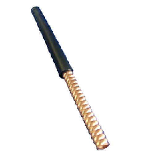 Copper rod with black insulation