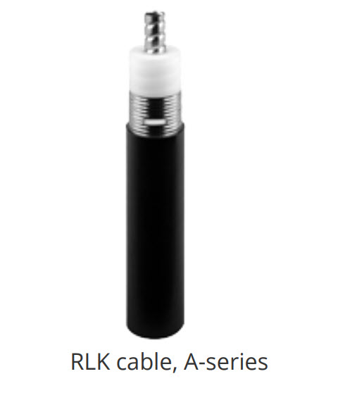 Black RLK cable A-series with white and silver connector