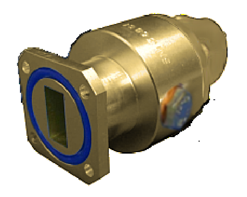 Metal cylinder with rectangular opening at one end.