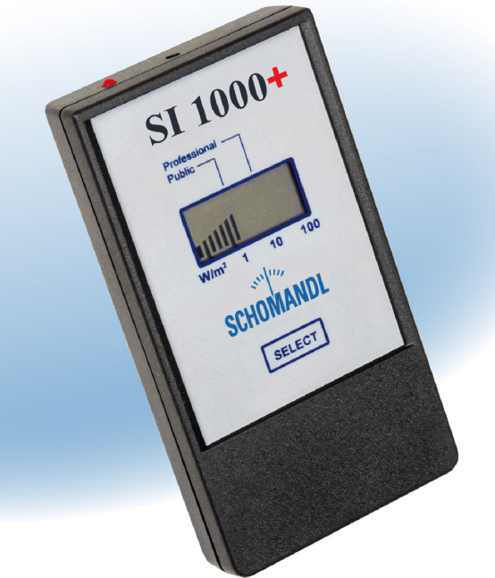 Messgerät SI 1000+ von Schomandl mit LCD-Anzeige und Funktionstaste.