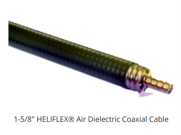 Koaxialkabel mit Luftdielektrikum und Kupferstecker.