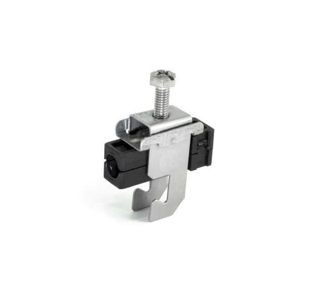 7000-00144400_fim_01.jpg Metal clamp with screw, mounting bracket.