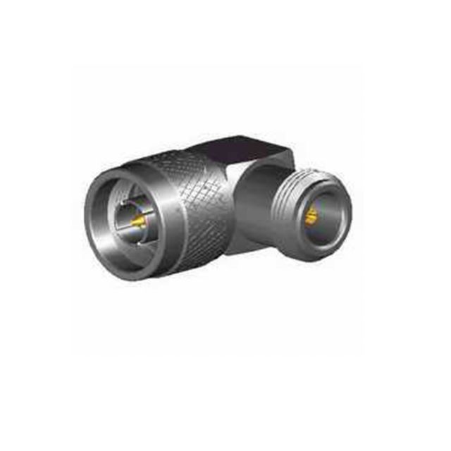 L-förmiger Koaxialadapter mit zwei Metallverbindungen